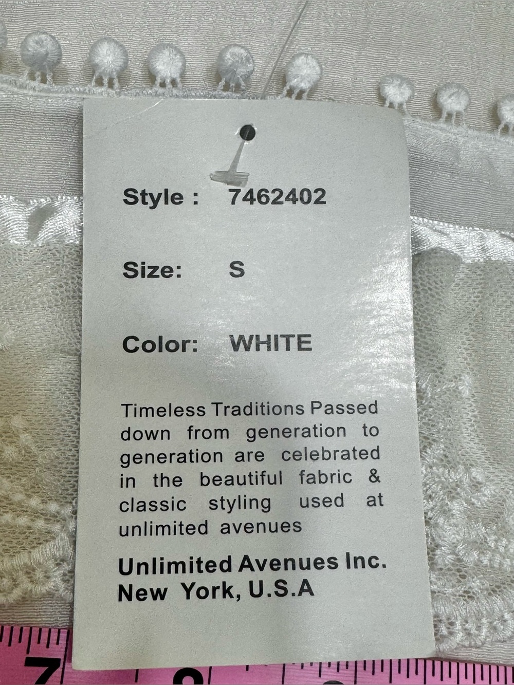 Rebellion White Lace Ruffle Button-Front Blouse - Picture 9 of 10